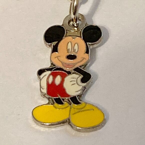 Vintage Disney Happy Smiling Mickey Mouse Clip On Charm Zipper Pull Bag Purse - Picture 3 of 7